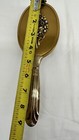 Vintage Vanity Hair Brush Goldtone Metal Filgree   Colorful Faux Gem Stones