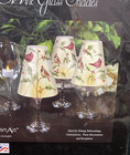 Counter Art Wine Glass Shades Cardinal    Holly Berries Winter  holiday