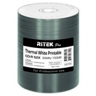 600 Pack Ritek Pro Cd-r 52x 700mb White Thermal Hub Printable Blank Media Disc