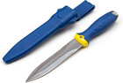 5 5-inch Fixed Blade Double-edged Duct Knife  Serrated Edge  Steel Pommel Cap  C