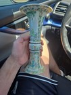 This Hand-painted Porcelain Vase Resembles Styles Such As Chinese Famille Verte