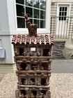 Vtg Peruvian Ayacucho Red Clay Terra Cotta Village House Building Peru Folk Art