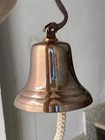 Nautical Ship s Boat Bell 8  Solid Brass Marine Maritime Wall D  cor Bell