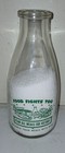 Antique Old Vintage Advertising Milk Bottle Shirk Dairy Wwii Albequerque Nm 1 Qt