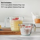 Pyrex Measuring Cup Set 2 Piece 1 Cup And 2 Cup Glass Kitchen Tool