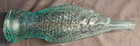 Fish Shaped Wine Bottle 13  Nautical Decor Clear Green Tint