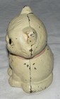 Vintage 1930 s Hubley Cast Iron Kitten Cat Still Bank Pink Bow Original Paint 5   