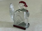 Antique Vintage Glass Thanksgiving Turkey Gobbler Candy Container