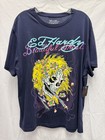 Authentic New Vintage Men s Ed Hardy Crew T-shirt Beautiful Ghost Blueberry Xl