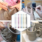 8 Pack Wax Carving Tool Kit  Colorful Stainless Steel Double-headed