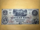 Eastern Bank Ct  2 Note 1852 West Killingly 7x3 Train Obsolete