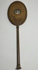 Vintage Gold Tone Vanity Hand Mirror Portrait Inset Glass Dresser Ornate Read
