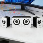 2 1 Wired Computer Speakers Usb Powered Subwoofer Bass Control Led For Pc Laptop