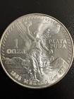 1985 Mexico Mexican Libertad 1 Troy Oz  onza   999 Fine Silver Bu Coin