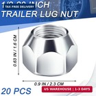 20 Pcs 1 2-20 Inch Trailer Lug Nuts 509 Open End Tire Lugs Wheel Nuts Replacemen
