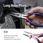 Workpro 6 Pcs Carbon Steel Pliers Wrench Set Durable Non-slip Grip Pliers Tool