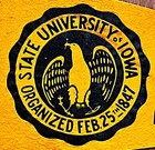 Vintage 1940s University Of Iowa Hawkeyes Football Pennant 