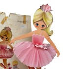 Vintage 60s Hallmark Birthday Pink Ballerina Honeycomb Centerpiece 14 5  3d