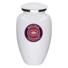 Large White Urn Custom Text And Number For Montreal Canadiens Theme Style