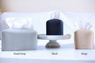 Tissue Box Cover Holder  Square With Bottom Belt By  - Pu Leather Decorative Org