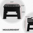 9 Inch Folding Step Stool Anti Slip Portable Heavy Duty 300 Lb Black Home Stool
