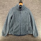 The North Face Osito Fleece Jacket Womens L Blue Excellent Full Zip Soft Marl