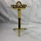 Vintage French Style Brass Beveled Glass Photo Frame Spring Clamping Taiwan Roc