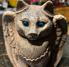 Windstone Edition Stone Angel Or Gargoyle Cat Pena Statue 1999 Blue Eyed  W  Tag