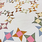 Bali Wedding Star Patchwork Cotton Quilt Top topper Sewing quilt Craft 86x86   