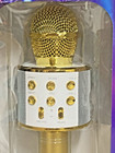 Wireless Bluetooth Karaoke Microphone Mic Speaker Gold   White Smartphone Nib