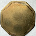 Antique U s  Maverick Trade Token Good For 1 Drink R b  Octagonal Brass