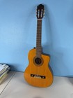 Classical Acoustic Electric Guitar Cutaway Nylon String Unbranded With Pickup
