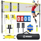 32ft Volleyball Net Set Portable For Beach Sports Adjustable W  Bag  Scoreboard