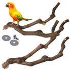 Pet Standing Stick Wild Grape Wood Pole Parrot Cockatiel Parakeet Station Board 