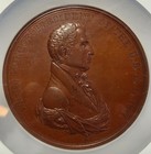 1817-dated James Monroe Indian Peace Medal  76mm First Size  2nd Reverse Ngc Ms