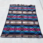 Pendleton Beaver State Reversible Aztec Wool Blanket 57x71 Southwestern Usa