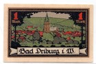 1921 Germany Bad Driburg Notgeld 1 Mark Note  ng695 