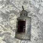 Antique Perkins Perko Vintage Marine Oil Lantern W blue   Red Glass Lenses