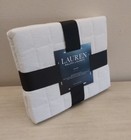 Ralph Lauren Asher Cotton White Quilted European Euro Sham W polyester Fiberfill