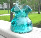 Nice Aqua Cd 252 Hemingray Cable Style Glass Insulator  m 