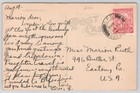 Hastings Rocks Barbados 1921 Postcard Bwi Coastal Scene Posted