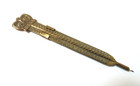 Antique Brass Sliding Crochet Hook Queen Victoria Jubilee
