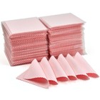 250 Pcs Pink Jewelry Polishing Cloths - Silver Cleaning   Shine Cloths
