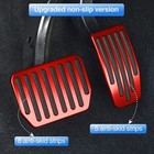Foot Pedal Pads Set For Tesla Model 3   Y  Non-slip Aluminum Accessories - Red
