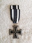 Original 1914 Ww1 German Iron Cross Medal 2nd Class W  Ribbon - Marked Fw