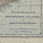 Antique Colorful 1917 Map Of The Maritime Provinces 11x15 Inches