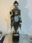 40    Buddha Khmer Style Thai Standing Wooden Statue