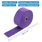 Fiberglass Exhaust Wrap Tape  2 x33  Purple Header Heat Wrap With 4 Ties