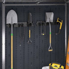 Suncast V724bld Resin Long Handle Tool Hanger  Black  25   In   2-pack 