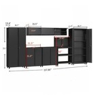 Garage Storage Cabinet System 8 Pcs Garage Workshop Set W steel Cabinet Shelving